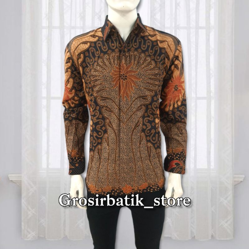 BAJU BATIK COUPLE AYAH DAN ANAK PRIA lengan panjang premium katun