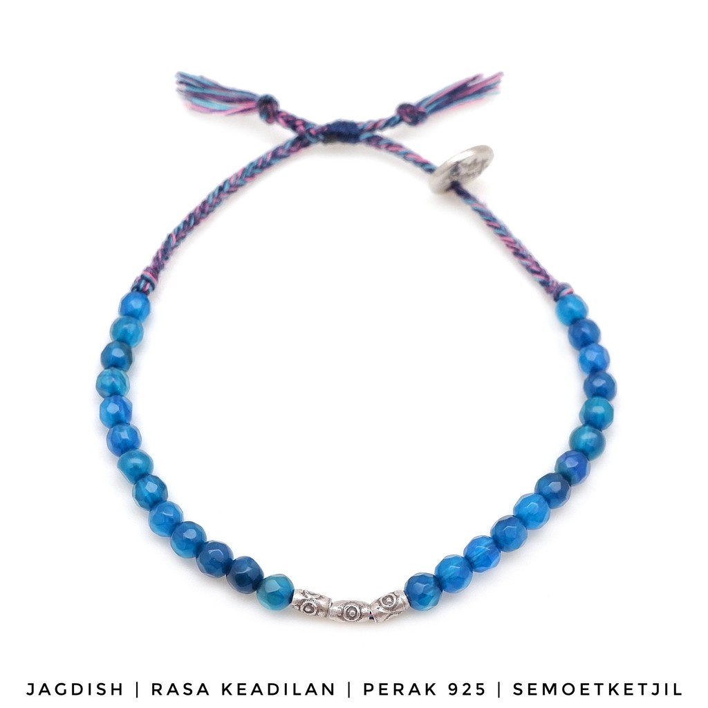 

Semoet Ketjil Gelang Bohemian Jagdish Perak 925 Batu Agate