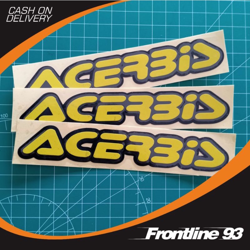 Cetak Cutting Sticker Logo Acerbis Custom Stiker Cutting Racing Motor Mobil Helm