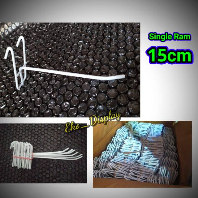 Single ram hook 15cm cantolan aksesories gantungan toko sparepart bengkel konter