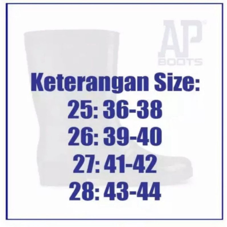 AP BOOTS HITAM PENDEK Sepatu Boots (AP 1 Black)