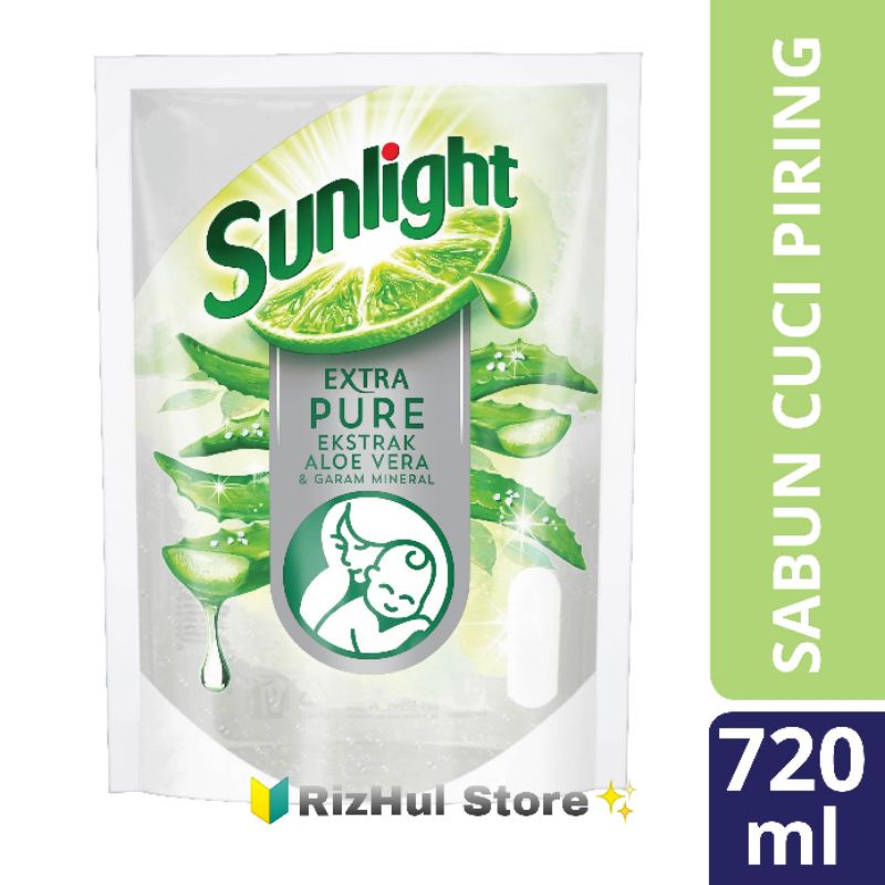 Sunlight Extra Pure 720 mL | Sabun Cuci Piring Refill