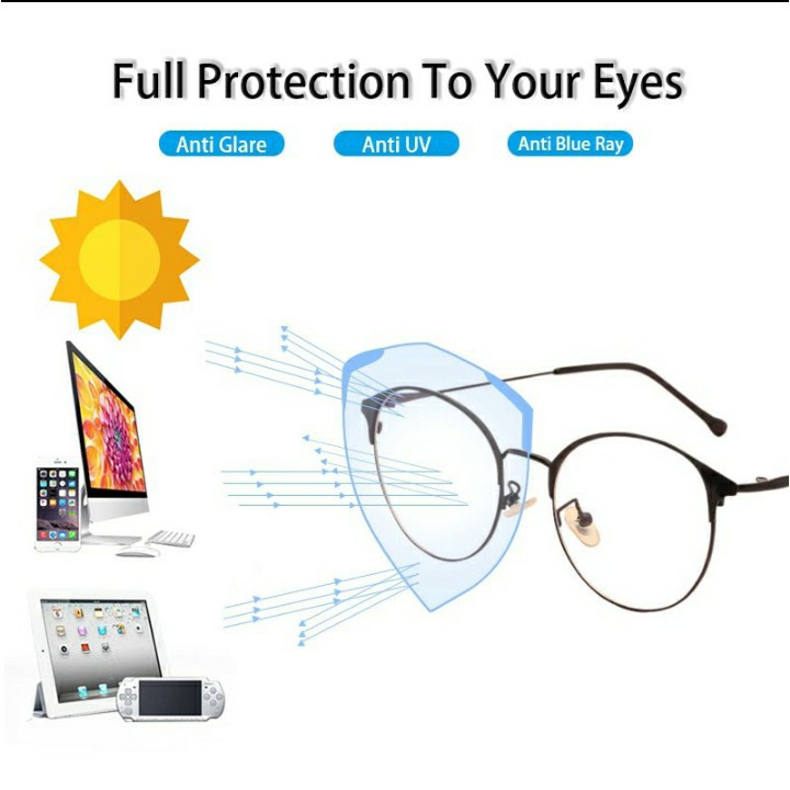 AZ100 [Cod][Ready Stock]Kacamata Photocromic Korea / Anti Radiasi 2 In 1 Potokromik Photochromic Pria Wanita