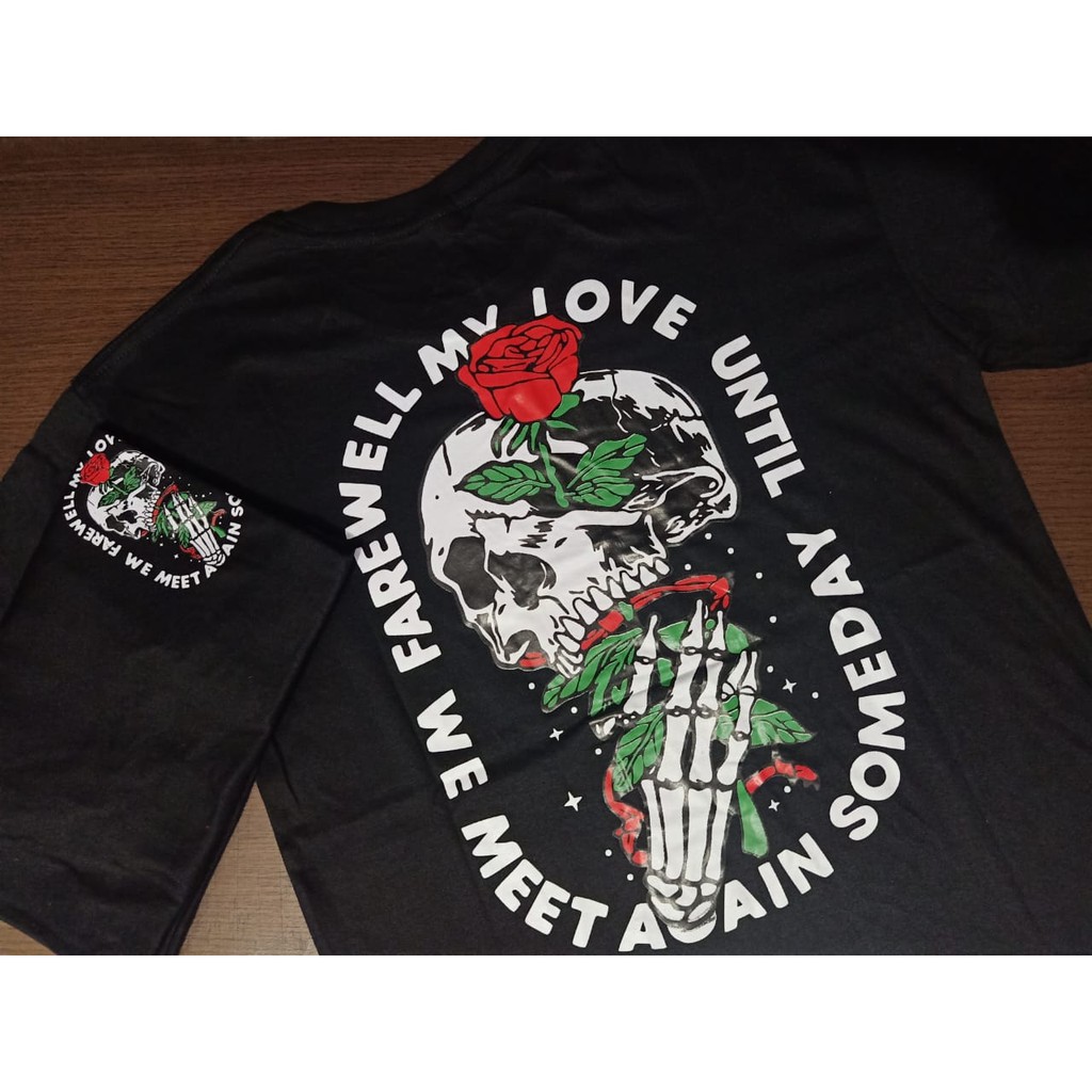 Kaos murah Kaos distro murah baju  distro pria t-shirt murah combed30s skull love