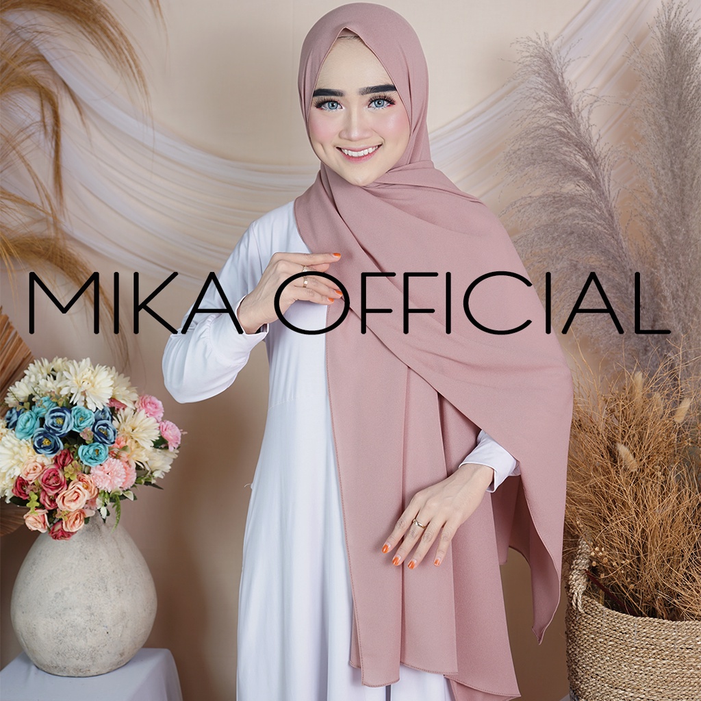 PASHMINA DIAMOND ||  PASHMIN NON TALI/TANPA TALI  POLOS DIAMOND PREMIUM QUALITY-MOCCA