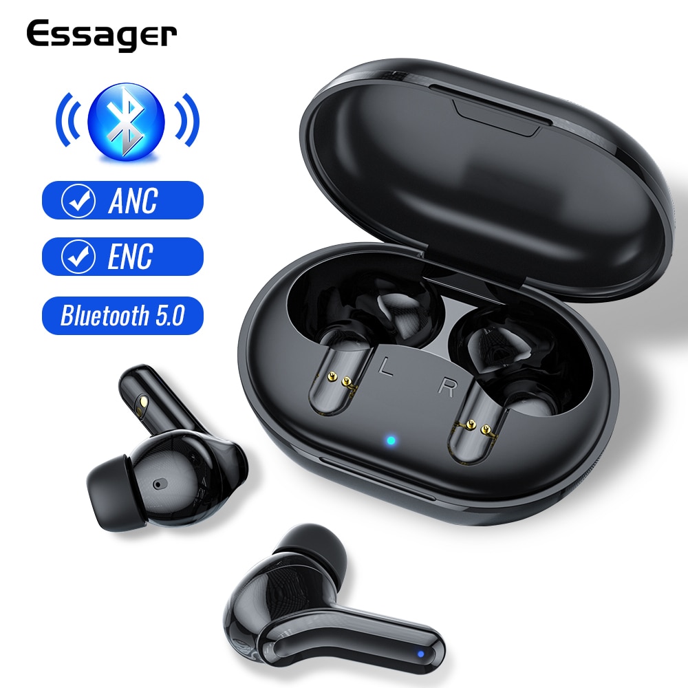 

Essager Q90 TWS Wireless Bluetooth Earphone Noise Canceling Headphone True Wireless Earbuds Headset For Phone Handsfree Ear Buds
