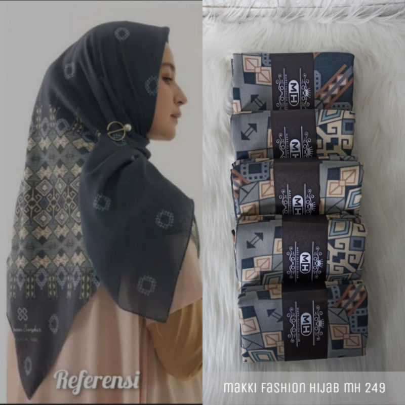 HIJAB Voal Premium Motif Segi empat , Hijab Square Printing (20 MOTIP) laser cut-MH 249