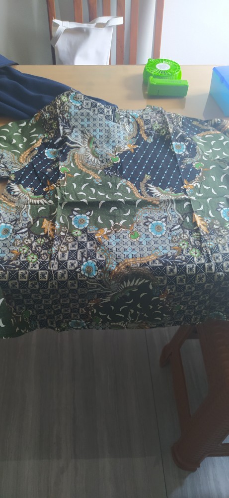 Ax- 32 Atasan Batik Wanita Katun Strecth Lengan 3/4 Untuk Kerja Kantoran Model Simple Terbaru