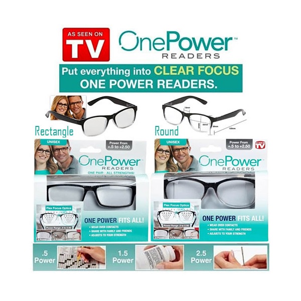 One Power Readers - Flex Auto Focus Optic - Kacamata Baca Bifocal Untuk Pria dan Wanita