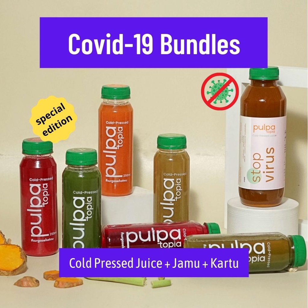 

COVID-19 CORONA ANTI-VIRUS ISOMAN BUNDLE Cold Pressed Juice Sehat Pulpatopia