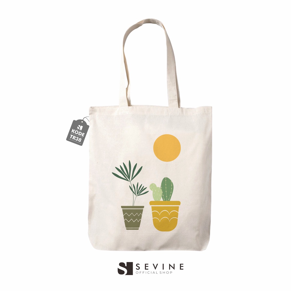 Sevine Totebag Wanita Tas Tote Bag Resleting Custom Vintage Retro - TR