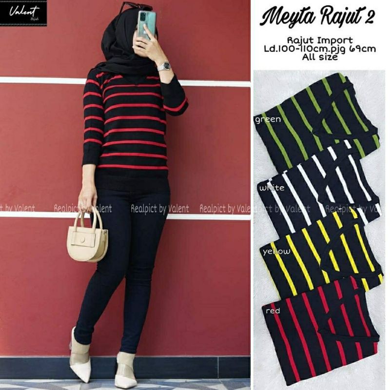 Meyta Rajut #2, blouse, blouse wanita, blouse muslim, blouse murah, blouse cantik, blouse kekinian