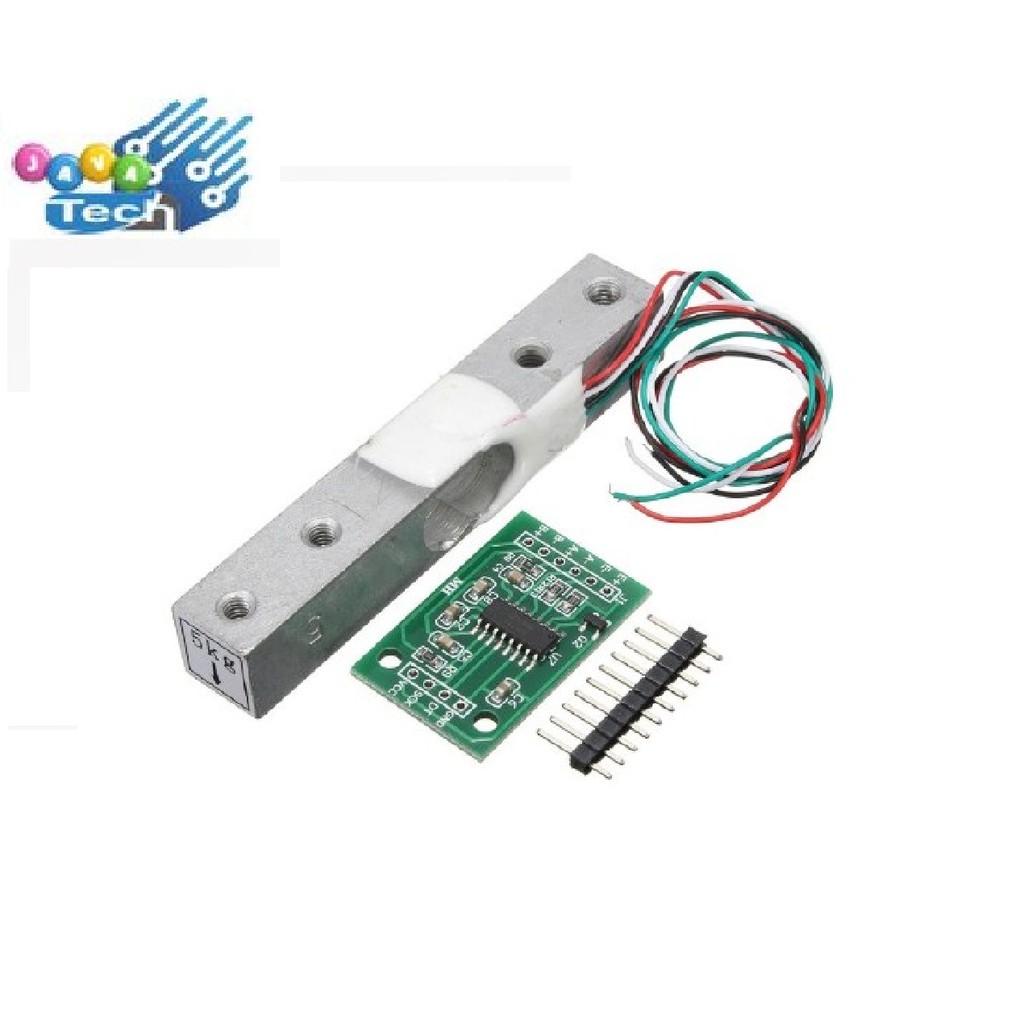 Paket Load Cell 5kg Sensor Berat dan Modul HX711 24bit ADC Board