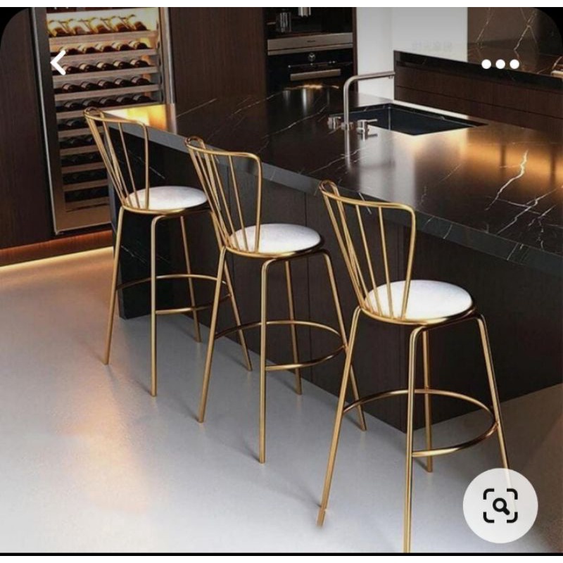 Kursi bar kursi makan dining set meja makan gold custom minimalis motif marmer meja bar cafe marble