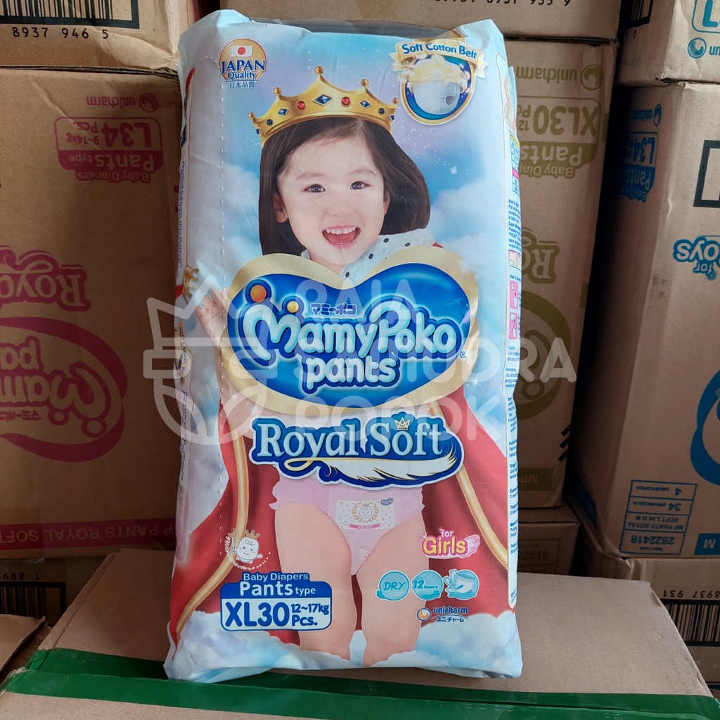 MAMYPOKO ROYAL SOFT PANTS S46, M42, L34,XL30, XXL24 BOY/GIRL