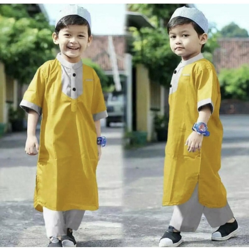 koko anak baju muslim anak jubah setelan baju dan celana muslim anak 1-10 tahun