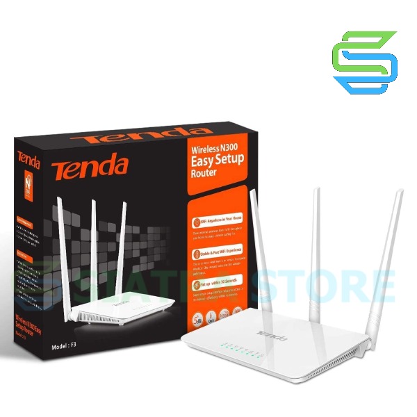 TENDA F3 300Mbps Router Nirkabel