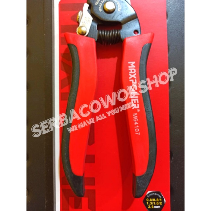 Maxpower Wire Stripper Tang Kupas 7 Inch Potong Kabel 0.6-2.6 mm