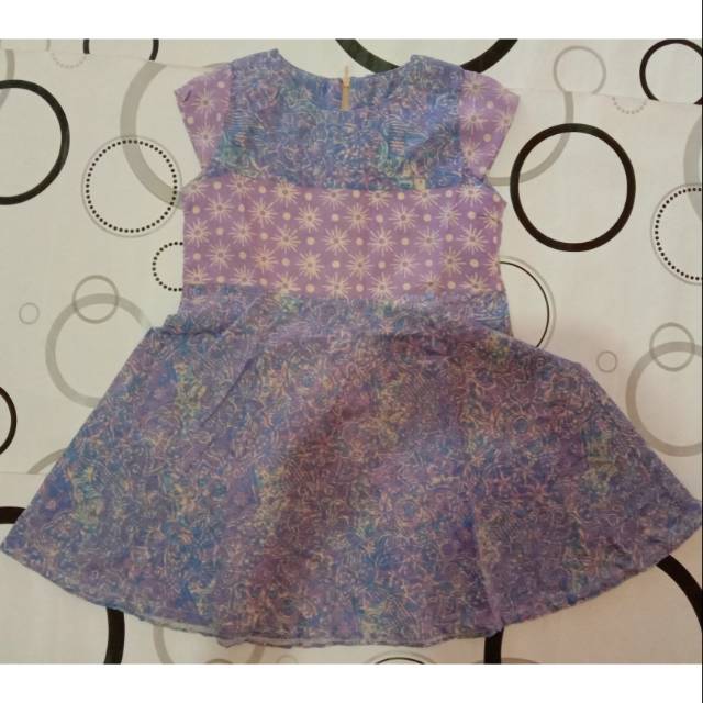 Dress batik anak kombinasi model klok 4th 9th Shopee 