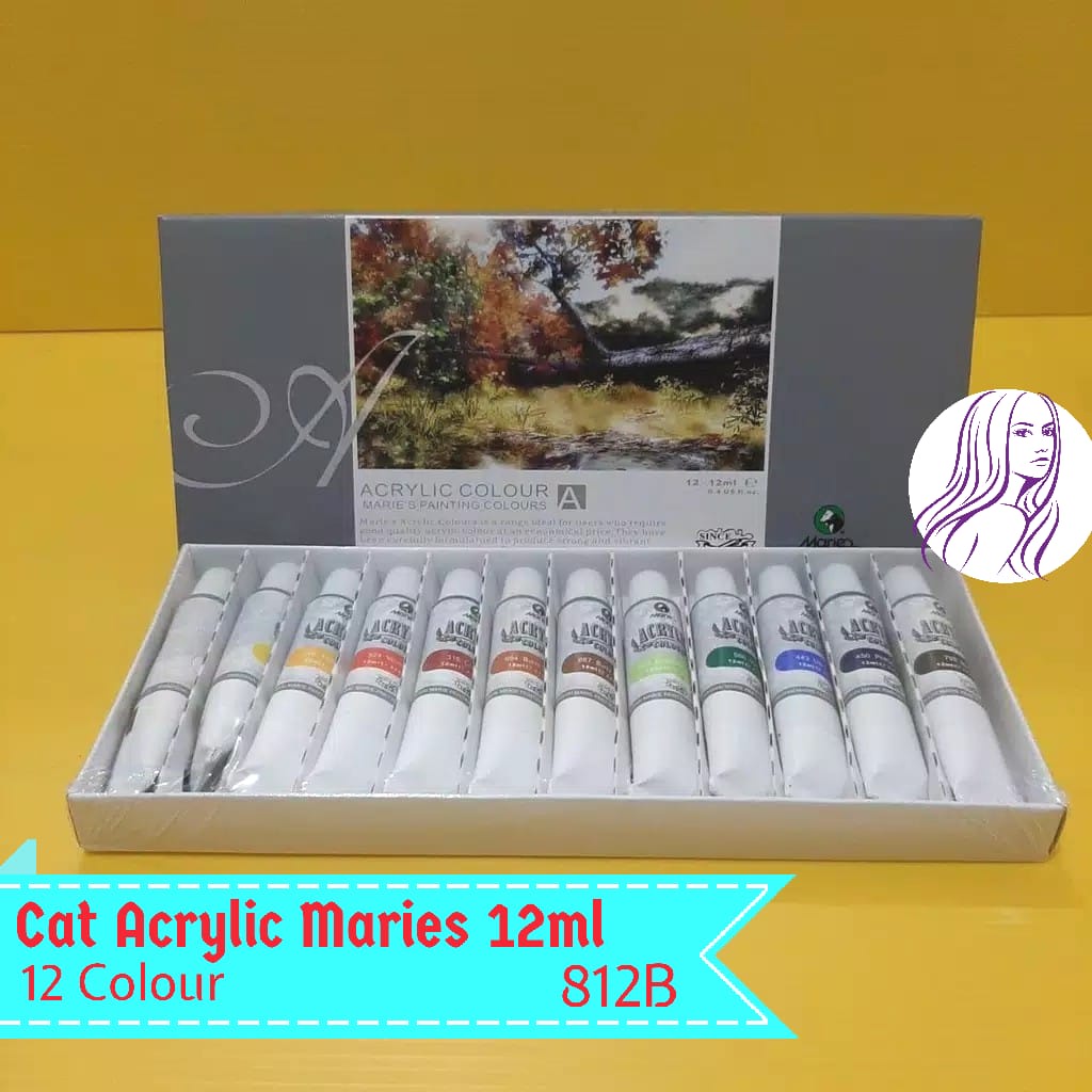

Cat Acrylic Maries 12ml/ Cat 12 colour Tube