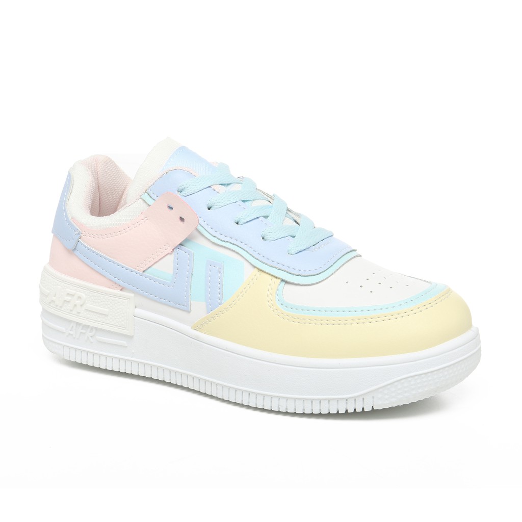 PVN Kara Sepatu Sneakers Wanita Sport Shoes Candy Pink White 372-Candy