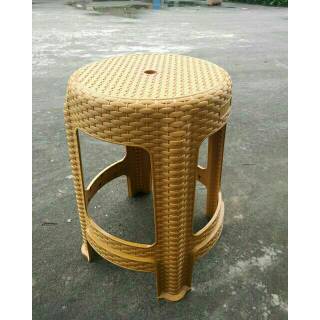 AKAKO Kursi  Bulat  motif  Rotan Bangku bakso Promo 
