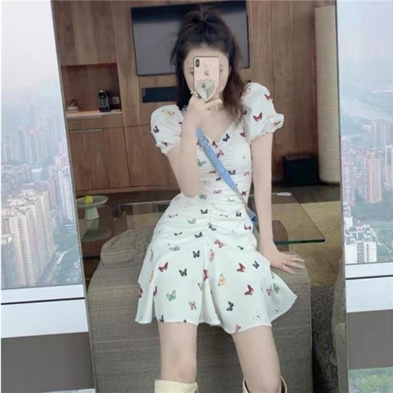 dress bunga import dress flower floral garden dress korea  bangkok bkk premium