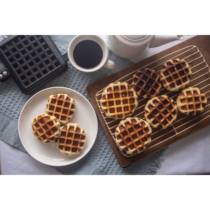 Waffle Maker COOKMASTER Single Pan Cetakan Persegi Die Cast Aluminium Belgia Pancake Croffle
