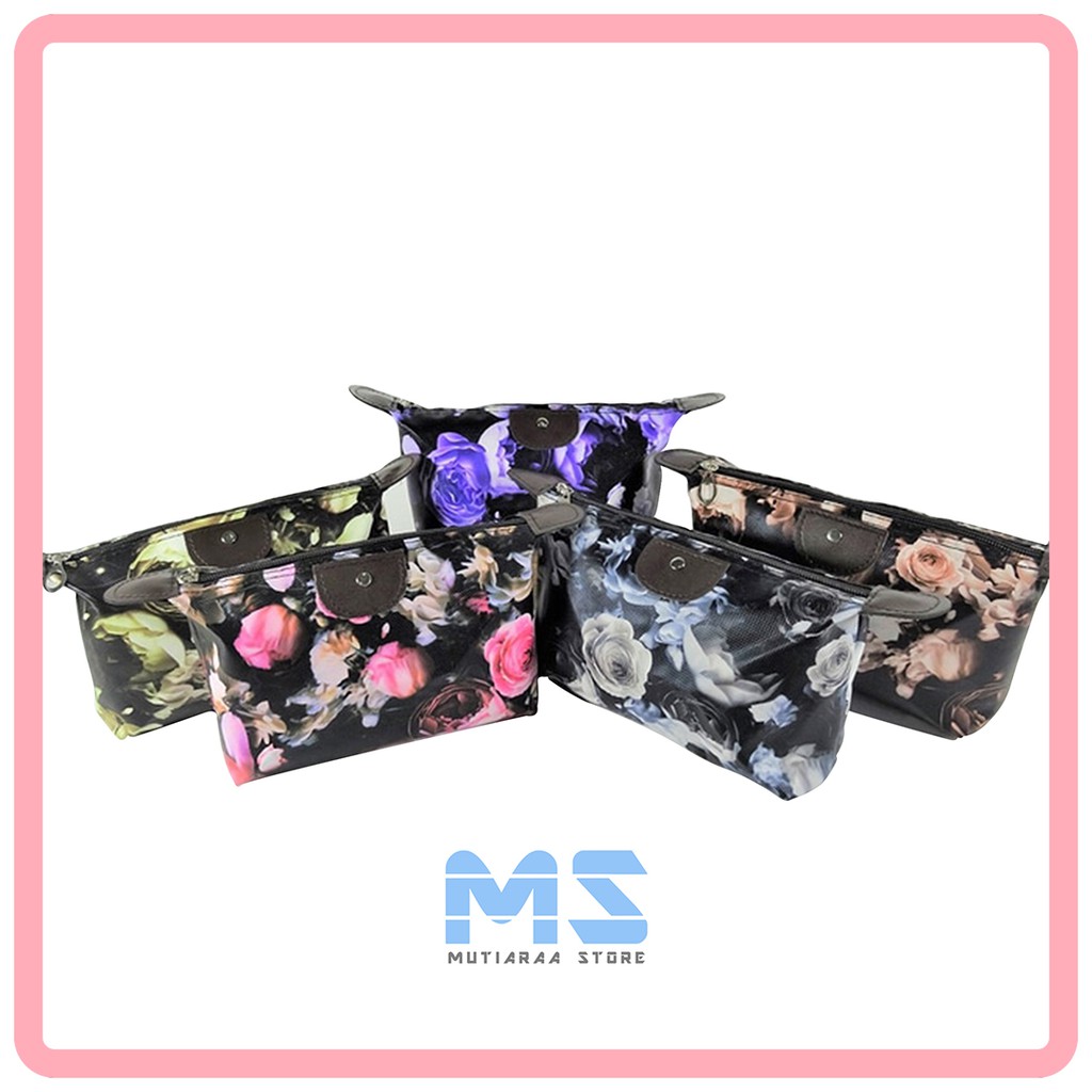 Pouch Tempat Pensil Stationery Makeup Kosmetik Wanita Bahan Kulit