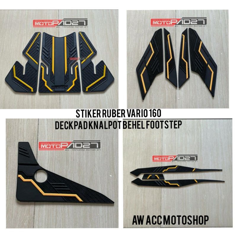 Paket stiker Vario 160 Bahan karet Rubber 4 item