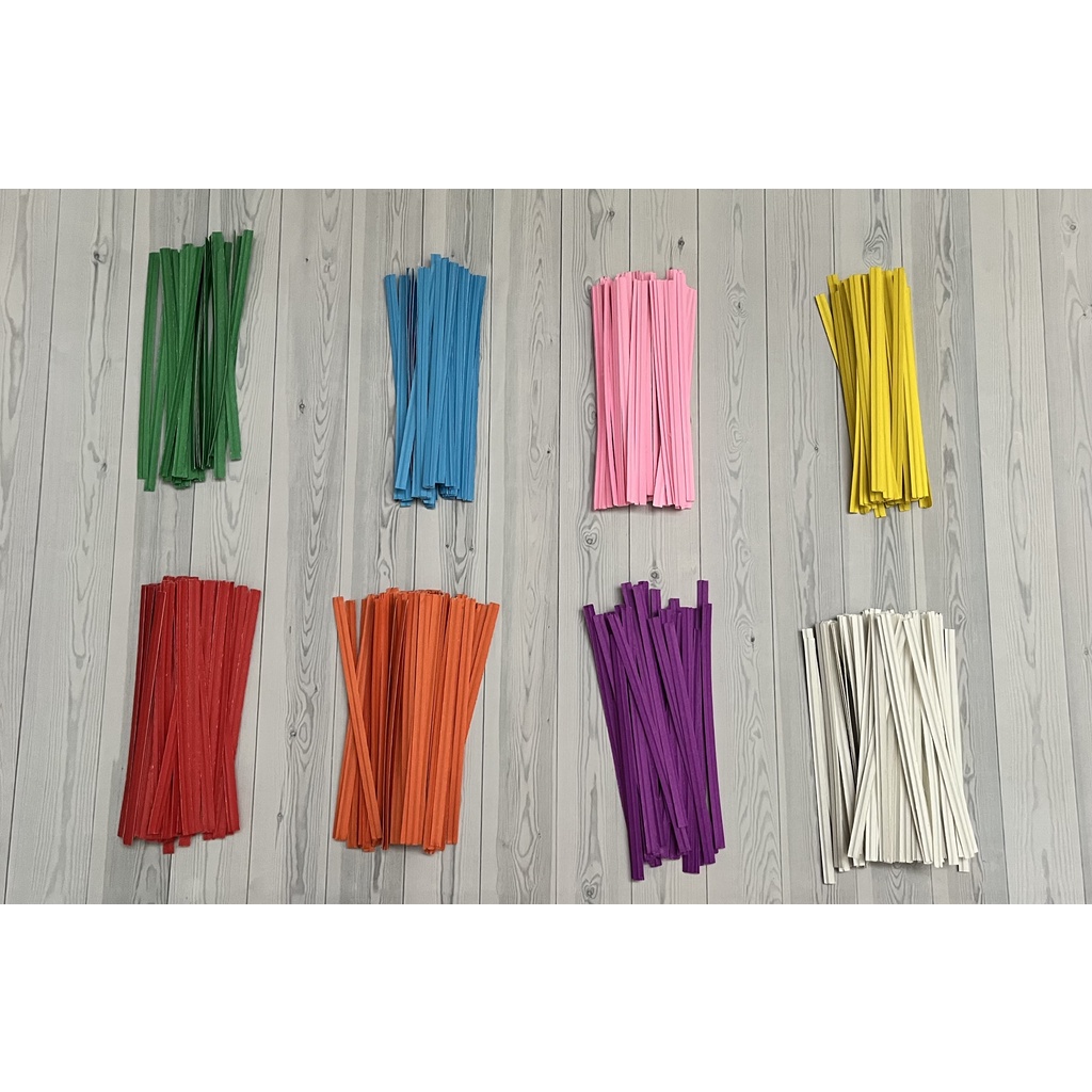 Twist Tie Warna Polos kawat ikat plastik permen crafting