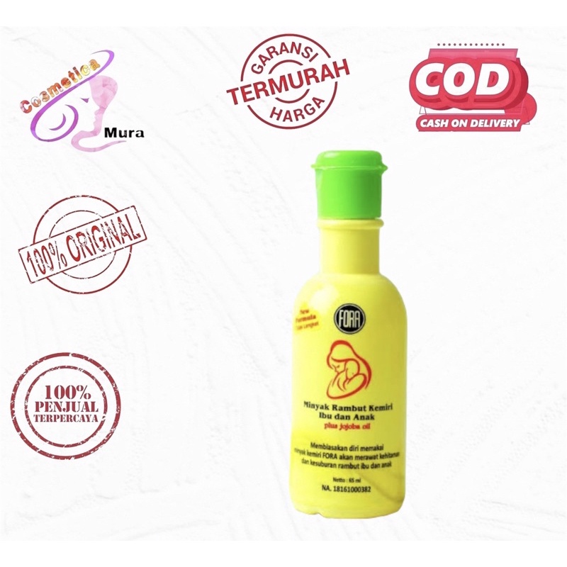 *ibu dan anak* [ bpom ] minyak kemiri fora ibu dan anak - FORA Minyak Rambut Kemiri Ibu dan Anak + Jojoba Oil  65ml