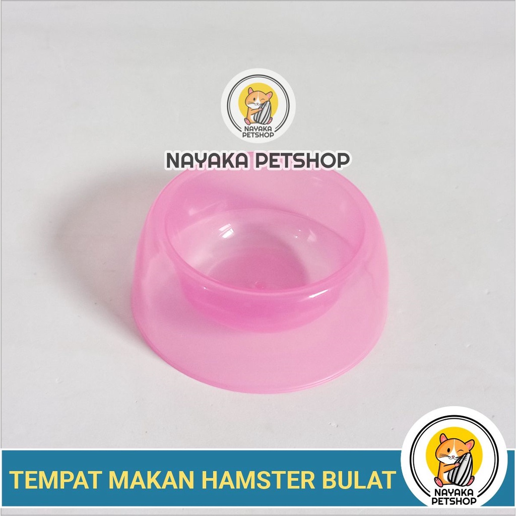 Tempat Makan Hamster Bulat Wadah Pakan Piring Sugar Glider Tupai Bajing Landak Mini