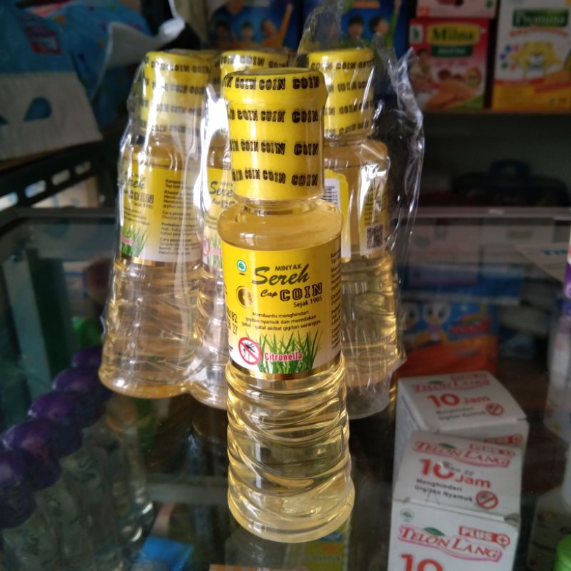 Minyak Sereh Cap Coin 60 ml Cegah Gigitan Nyamuk mengandung Citronella 100% Ukuran 60ml