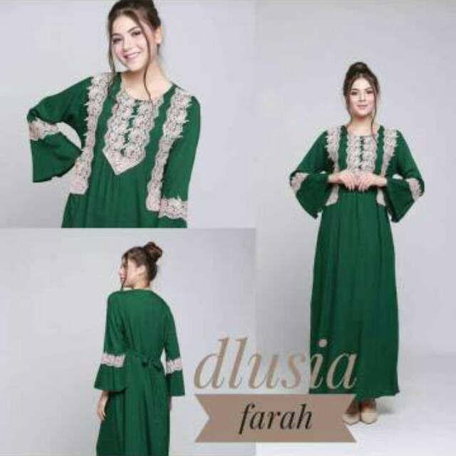 Daster arab DLUSIA FARAH Dress Rayon Original