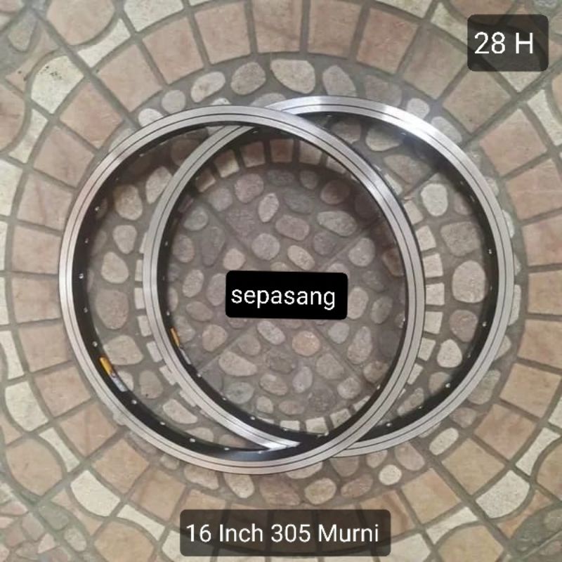 VELG SEPEDA LIPAT 16 INCH 16 MURNI 28 HOLE RIMS ARAYA VP 21 CNC