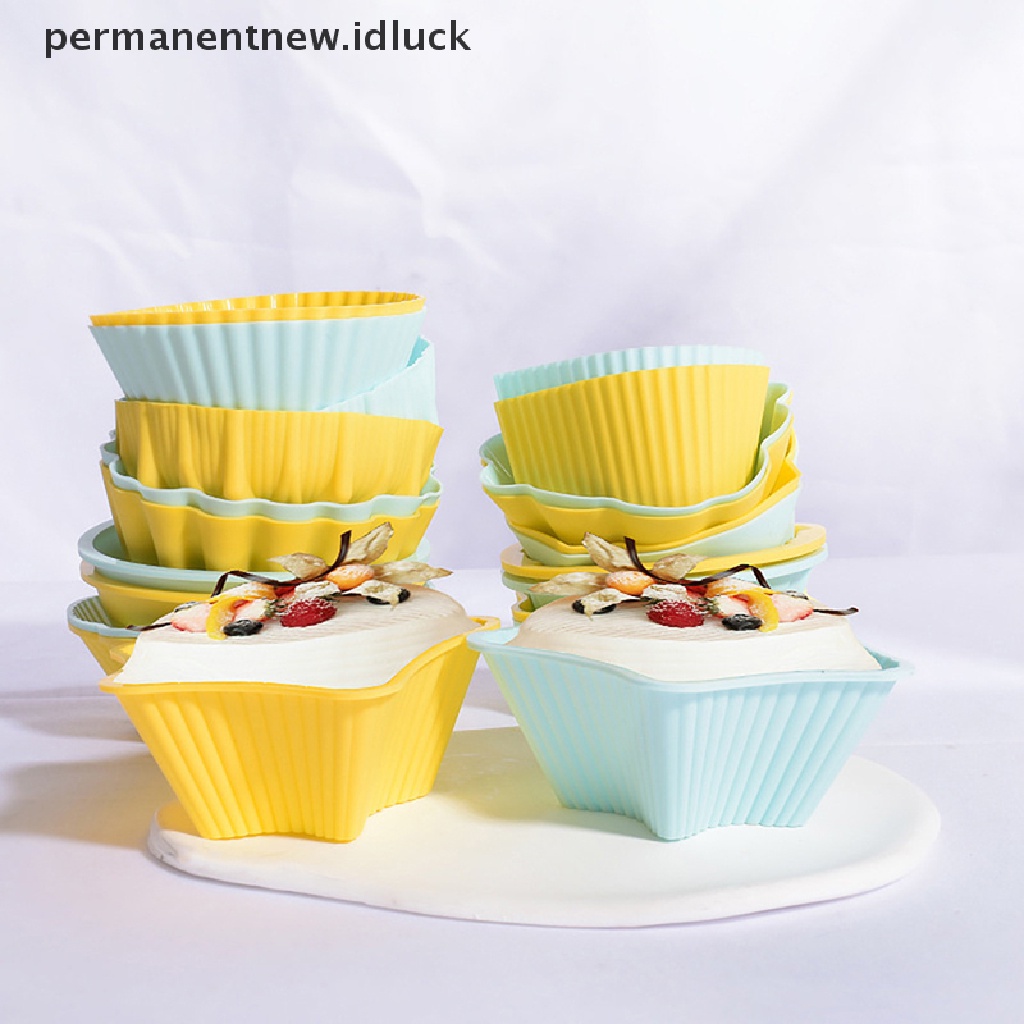 1 Pc Cetakan Kue Muffin Bahan Silikon Tahan Panas Dapat Digunakan Kembali