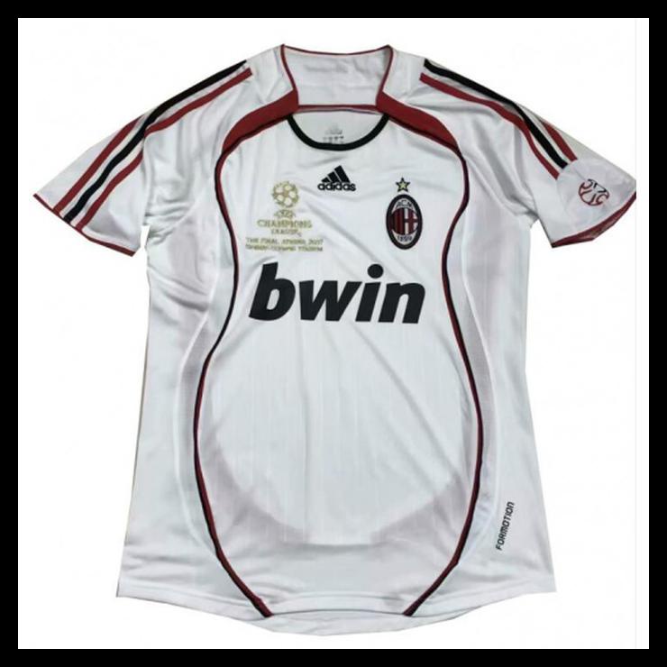 BEST SELLER   JERSEY BOLA RETRO KLASIK AC MILAN AWAY FINAL ATHENS 06/07 2006 2007 TERLARIS