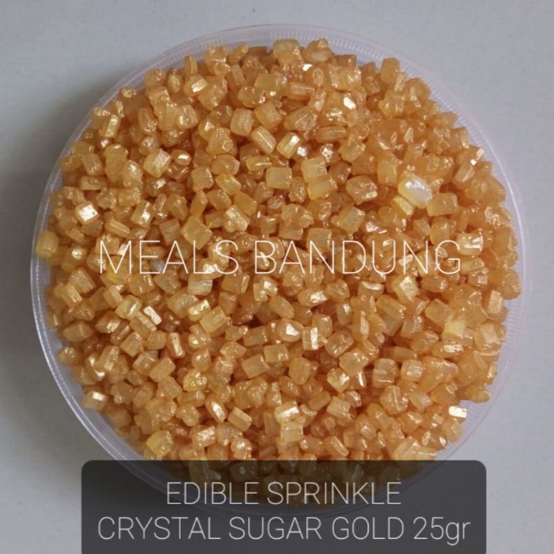 

Edible Sprinkle Crystal Sugar Gold 25gr