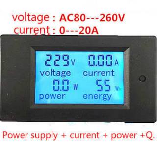 AC digital panel 100A wattmeter KWH Ampere meter | Shopee Indonesia