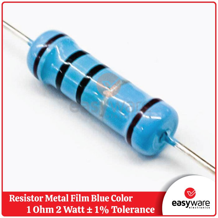 RESISTOR 1 OHM 2 WATT RESISTOR 1R 2W METAL FILM BAGUS