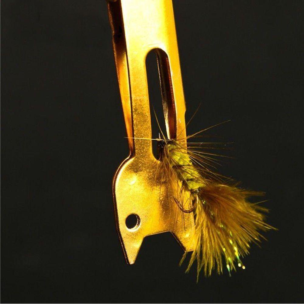 TOP Quick Knot Tying Tool Hole Stainless Steel &amp; Plastik Snip Fly Mancing Clippers