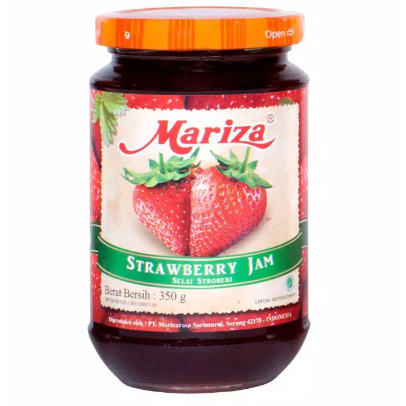 selai mariza 350gr strawberry blueberry srikaya peanut butter