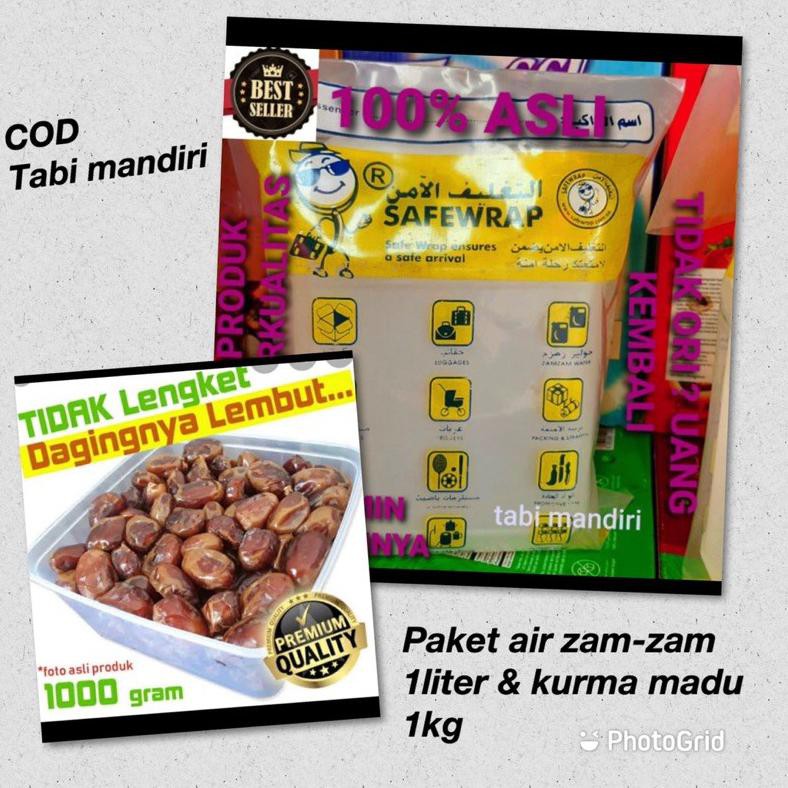 

Air Zam-Zam 1Liter&Kurma Madu 1Kg/Paket Ekonomis Kurma Madu1Kg&Airzamzam