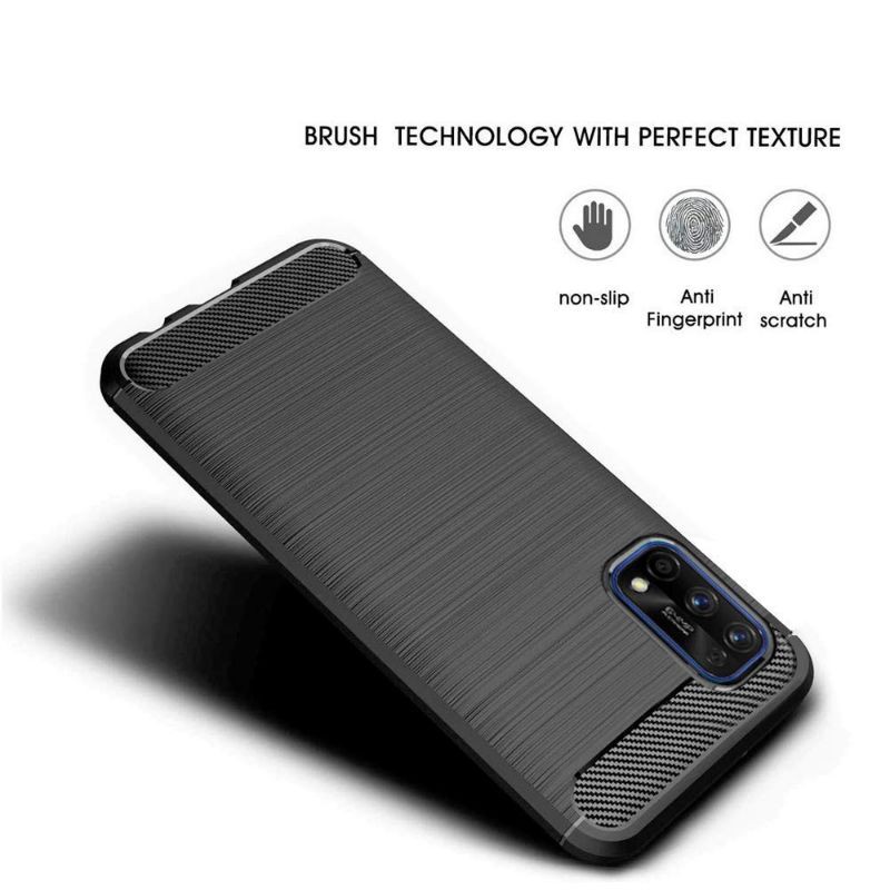Case Realme 7 pro Ipaky Carbon Fiber Black