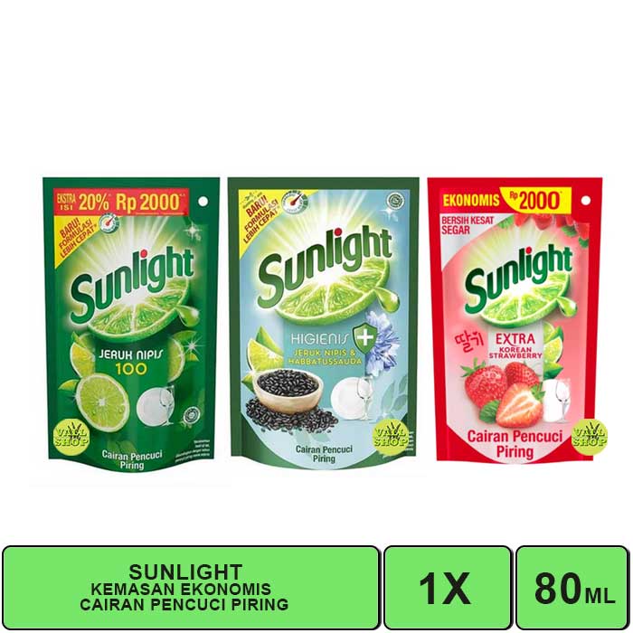 VSHOP. SUNLIGHT JERUK NIPIS SABUN CUCI PIRING REFILL KEMASAN EKONOMIS