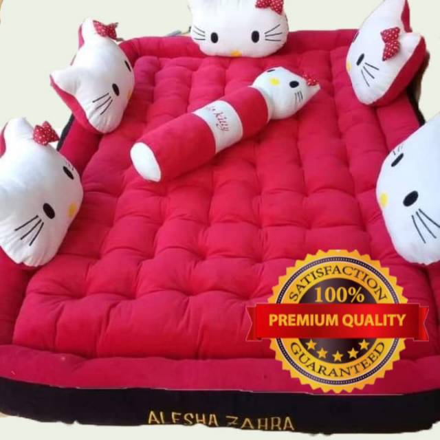 KASUR  LANTAI GENDER KARAKTER HELLO KITTY RED