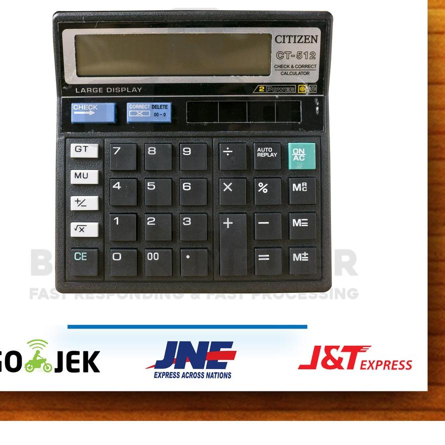 

Special Bluekomputer - KALKULATOR 12DIGIT ANGKA MERK CITIZEN TIPE CT512 - Ter !!