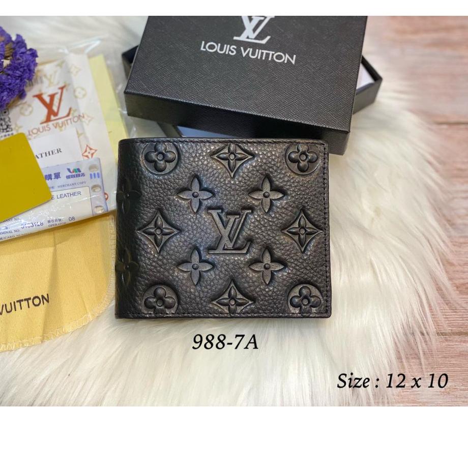 Murah 6K9ZG Dompet Pendek Lipat kulit Pria 988 Import Premium Dompet Pria Branded Dompet Pria lv fen