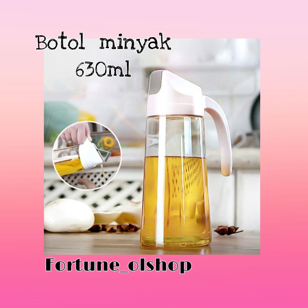 (FO)BOTOL MINYAK 630ML KACA / TEMPAT MINYAK 630 ML ANTI TUMPAH / BOTOL KACA MINYAK DAPUR / OIL POT 630ML / BOTOL